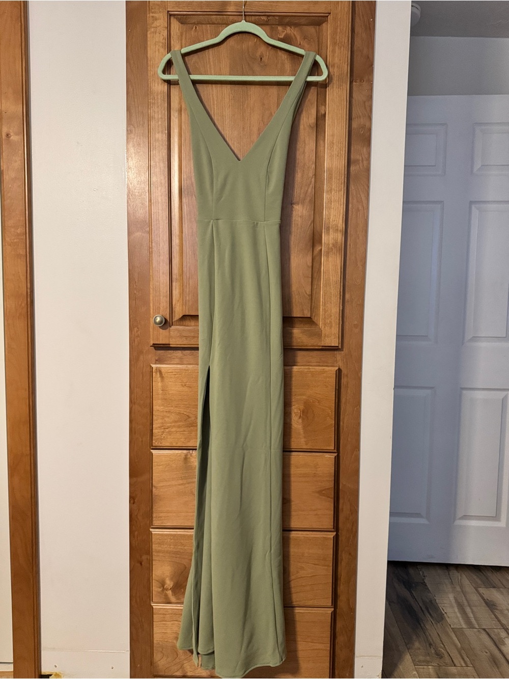 Show Me Your MuMu Sage Green V-Neck Maxi Dress